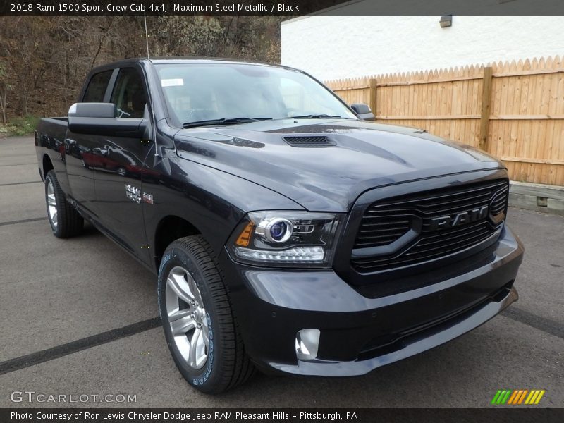 Maximum Steel Metallic / Black 2018 Ram 1500 Sport Crew Cab 4x4