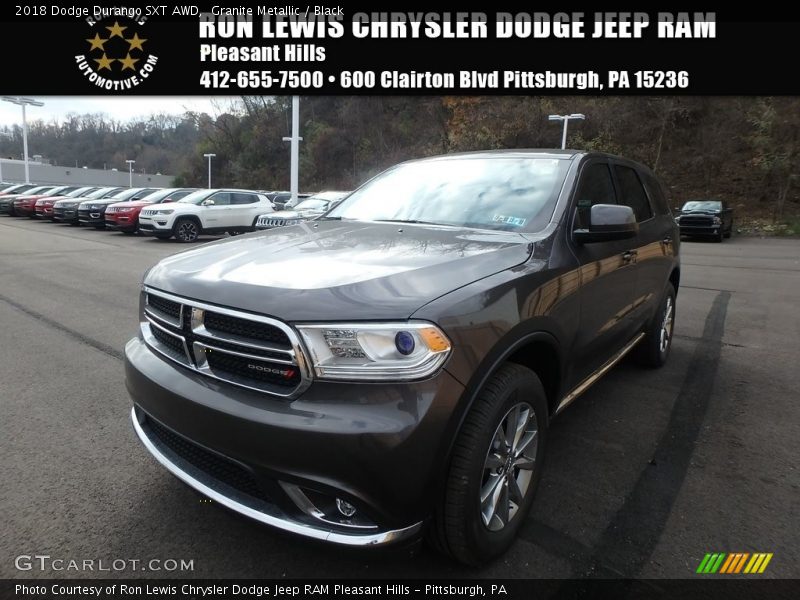 Granite Metallic / Black 2018 Dodge Durango SXT AWD
