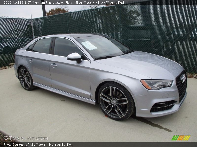 Florett Silver Metallic / Black/Magma Red 2016 Audi S3 2.0T Premium Plus quattro