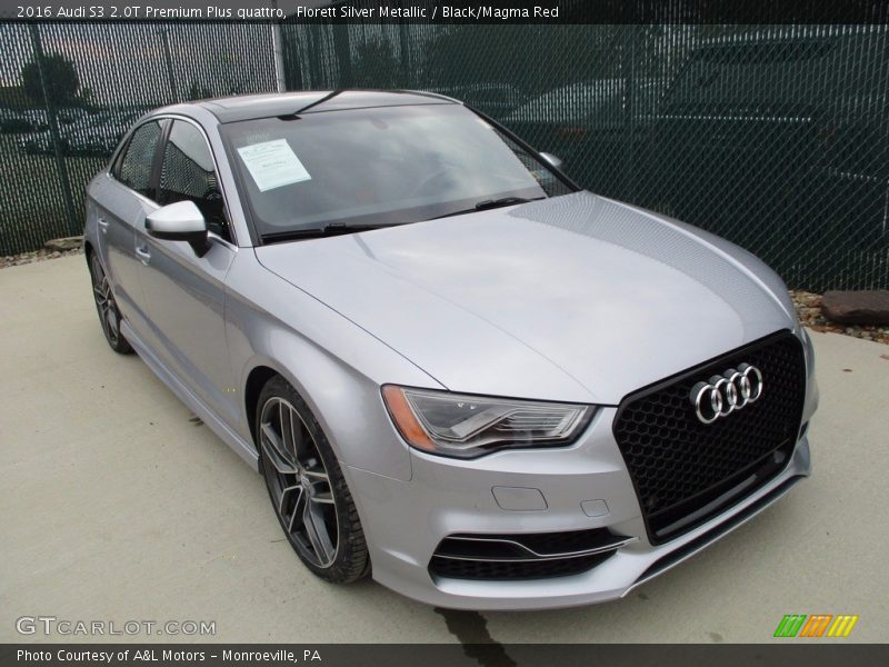 Florett Silver Metallic / Black/Magma Red 2016 Audi S3 2.0T Premium Plus quattro