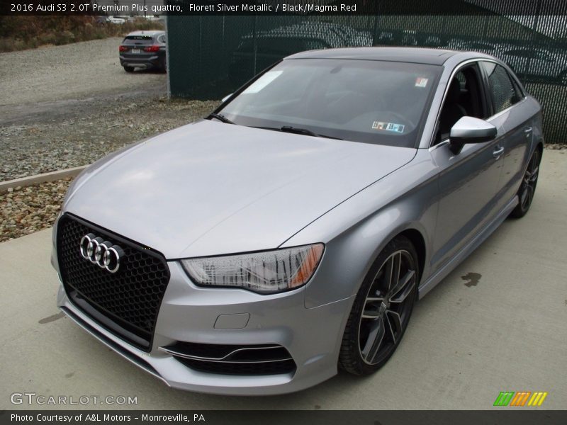 Florett Silver Metallic / Black/Magma Red 2016 Audi S3 2.0T Premium Plus quattro