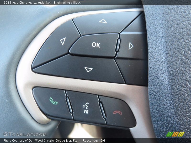 Bright White / Black 2018 Jeep Cherokee Latitude 4x4