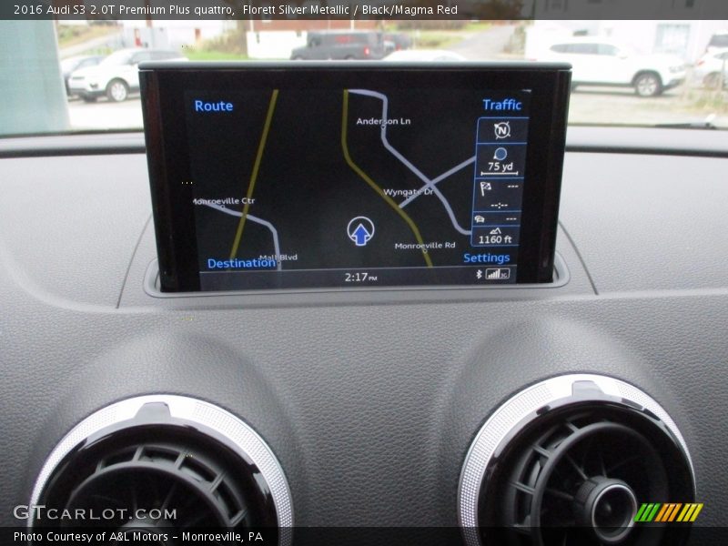 Florett Silver Metallic / Black/Magma Red 2016 Audi S3 2.0T Premium Plus quattro