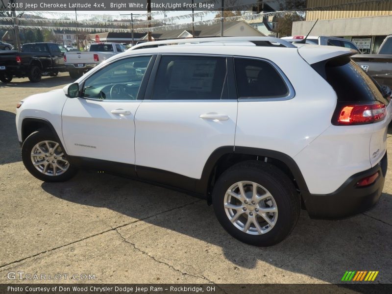 Bright White / Black/Light Frost Beige 2018 Jeep Cherokee Latitude 4x4