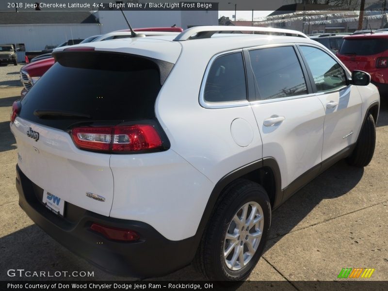 Bright White / Black/Light Frost Beige 2018 Jeep Cherokee Latitude 4x4