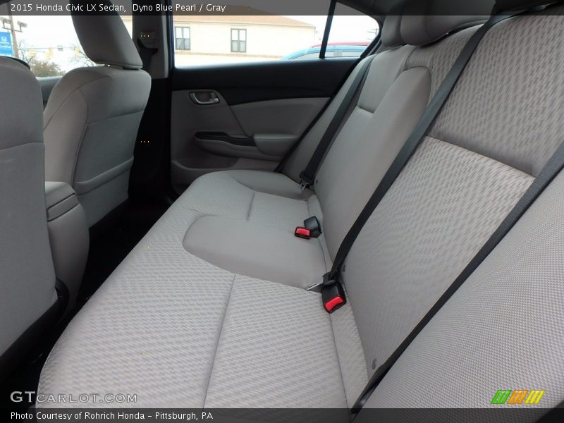Dyno Blue Pearl / Gray 2015 Honda Civic LX Sedan