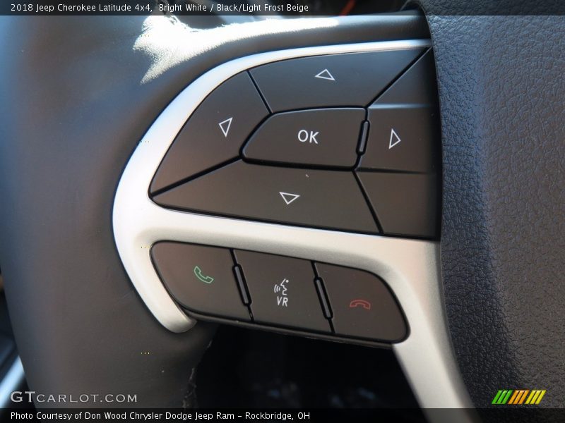 Bright White / Black/Light Frost Beige 2018 Jeep Cherokee Latitude 4x4