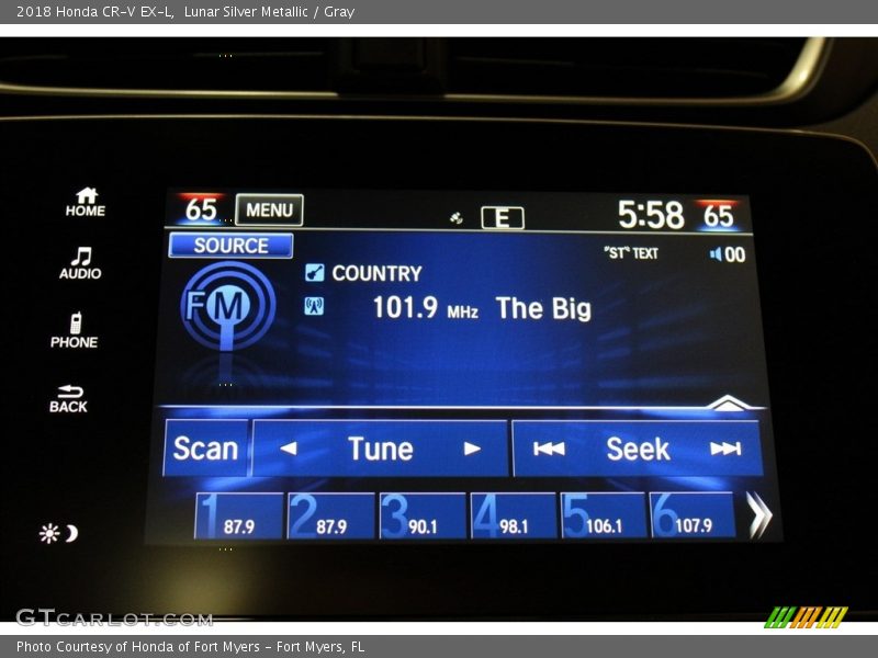 Lunar Silver Metallic / Gray 2018 Honda CR-V EX-L