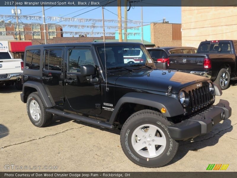 Black / Black 2017 Jeep Wrangler Unlimited Sport 4x4