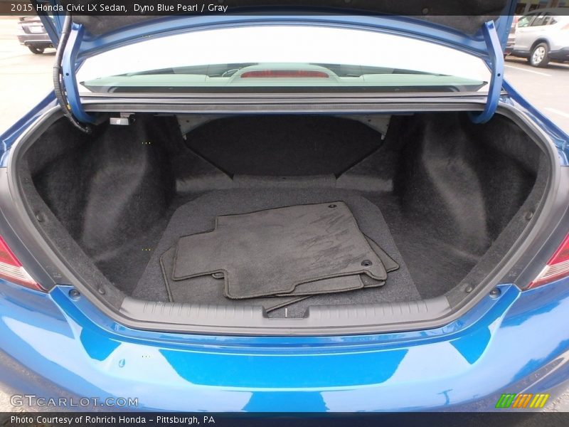 Dyno Blue Pearl / Gray 2015 Honda Civic LX Sedan