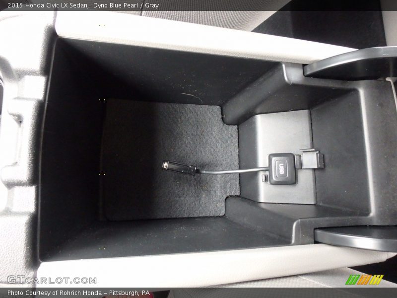 Dyno Blue Pearl / Gray 2015 Honda Civic LX Sedan