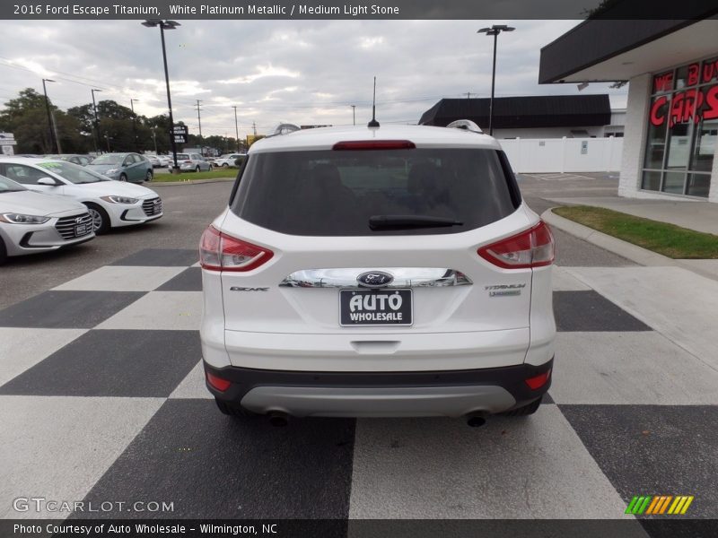White Platinum Metallic / Medium Light Stone 2016 Ford Escape Titanium