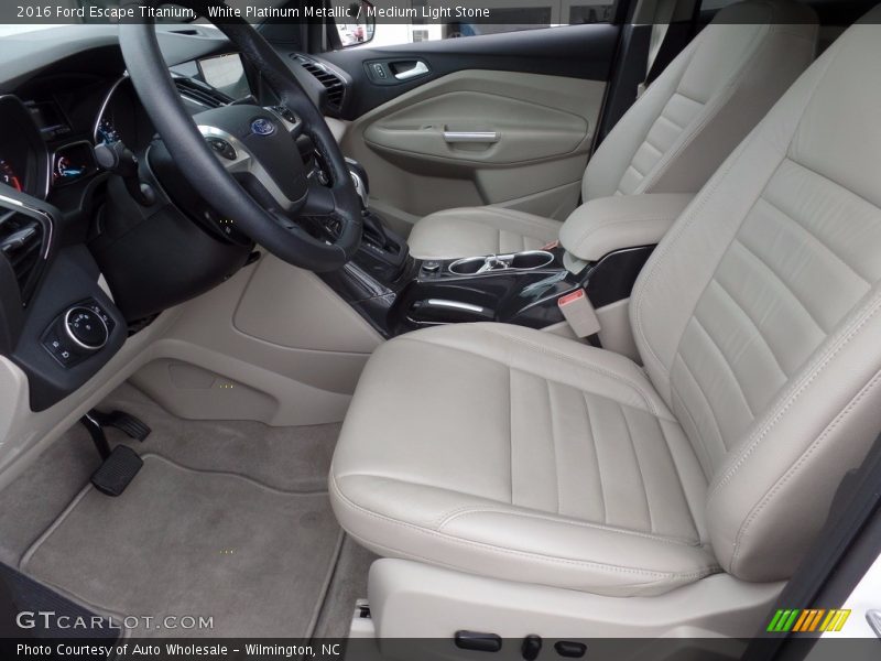White Platinum Metallic / Medium Light Stone 2016 Ford Escape Titanium