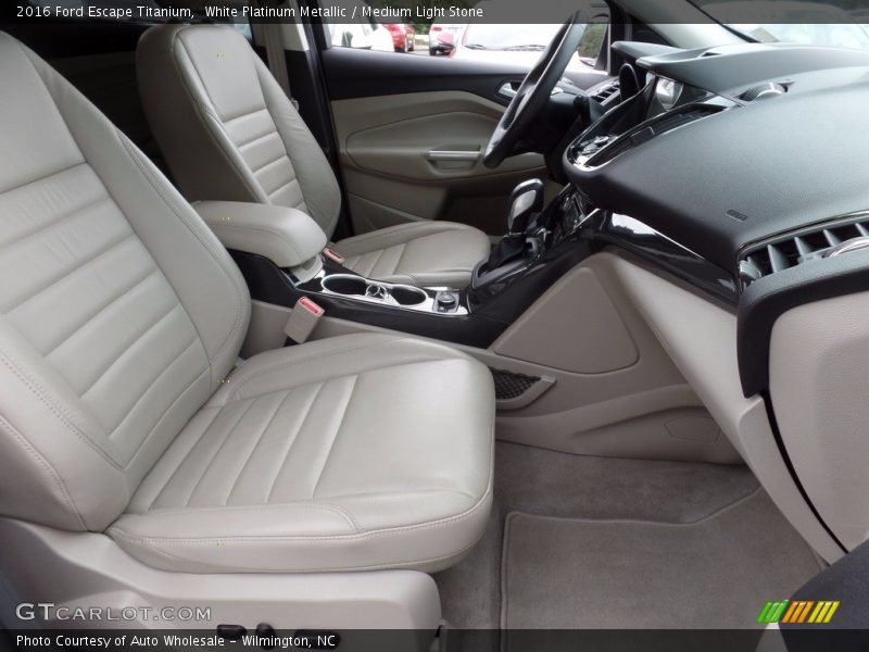 White Platinum Metallic / Medium Light Stone 2016 Ford Escape Titanium