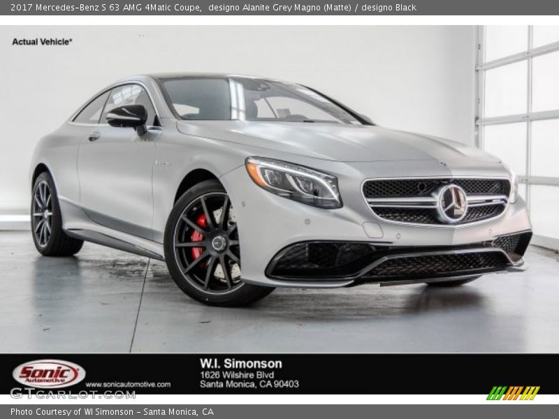 designo Alanite Grey Magno (Matte) / designo Black 2017 Mercedes-Benz S 63 AMG 4Matic Coupe