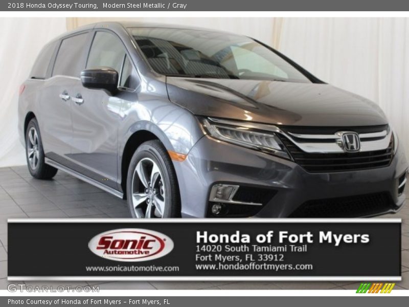 Modern Steel Metallic / Gray 2018 Honda Odyssey Touring