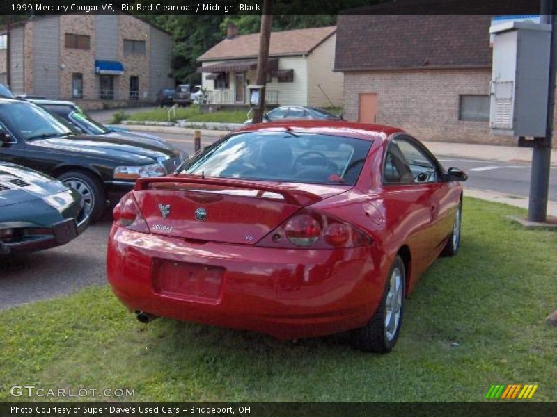 Rio Red Clearcoat / Midnight Black 1999 Mercury Cougar V6