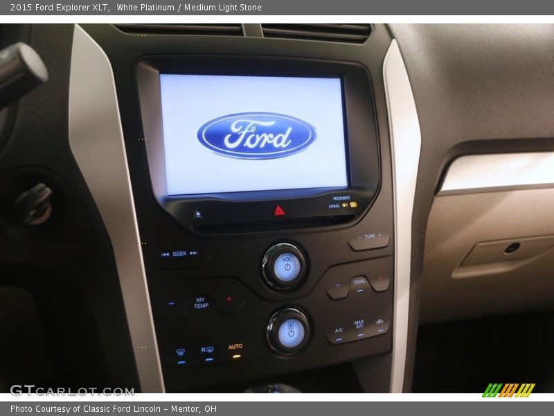 White Platinum / Medium Light Stone 2015 Ford Explorer XLT
