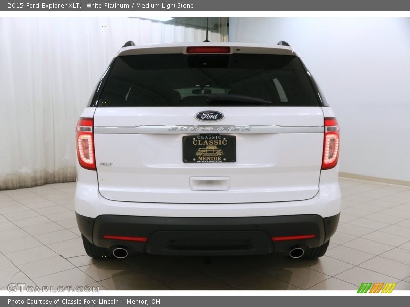 White Platinum / Medium Light Stone 2015 Ford Explorer XLT