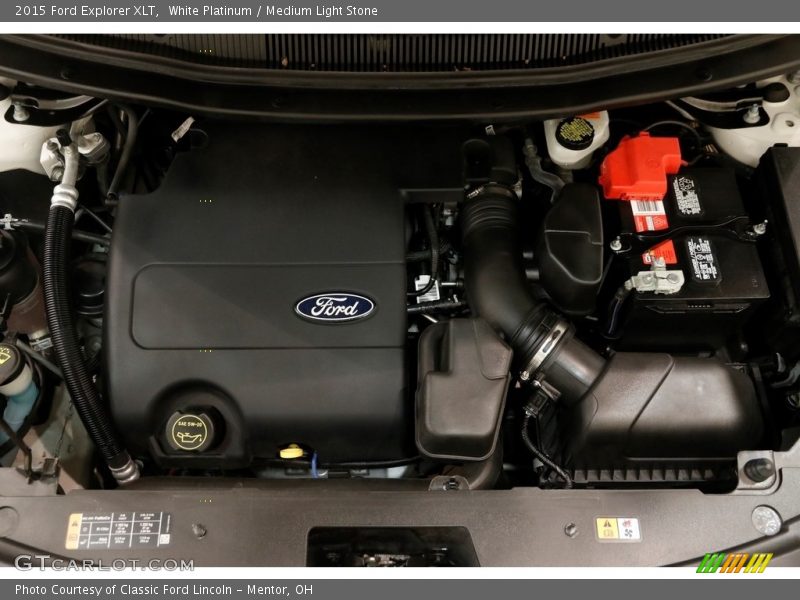 White Platinum / Medium Light Stone 2015 Ford Explorer XLT