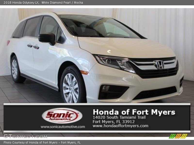White Diamond Pearl / Mocha 2018 Honda Odyssey LX
