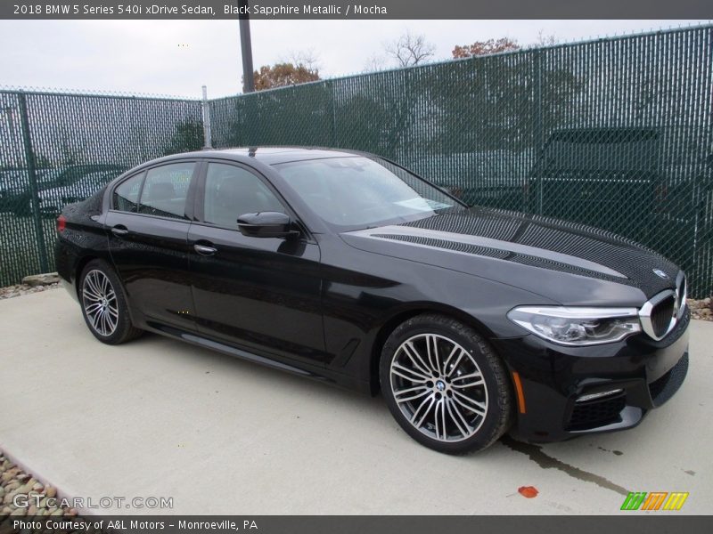 Black Sapphire Metallic / Mocha 2018 BMW 5 Series 540i xDrive Sedan