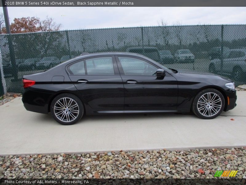 Black Sapphire Metallic / Mocha 2018 BMW 5 Series 540i xDrive Sedan