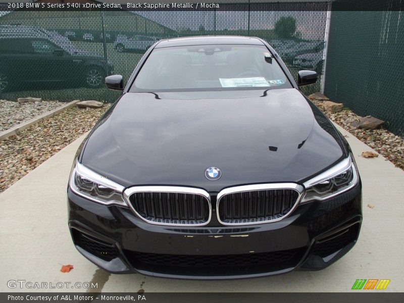 Black Sapphire Metallic / Mocha 2018 BMW 5 Series 540i xDrive Sedan