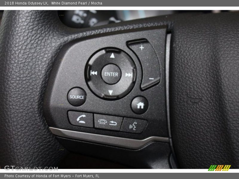 White Diamond Pearl / Mocha 2018 Honda Odyssey LX