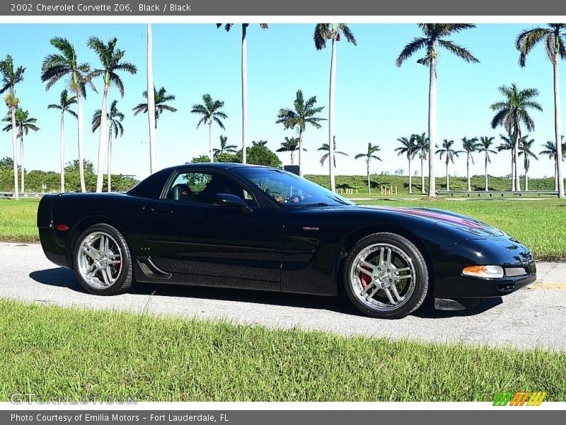 Black / Black 2002 Chevrolet Corvette Z06