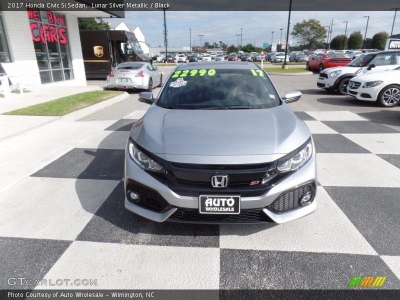 Lunar Silver Metallic / Black 2017 Honda Civic Si Sedan