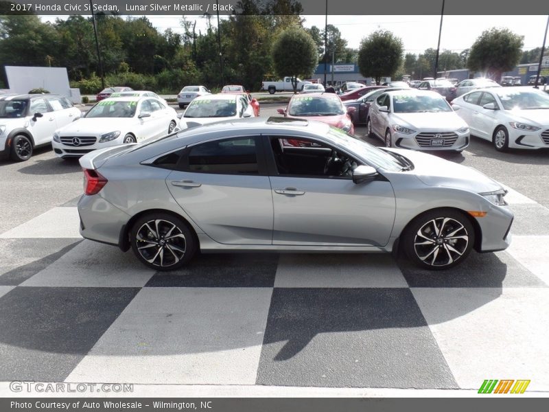 Lunar Silver Metallic / Black 2017 Honda Civic Si Sedan