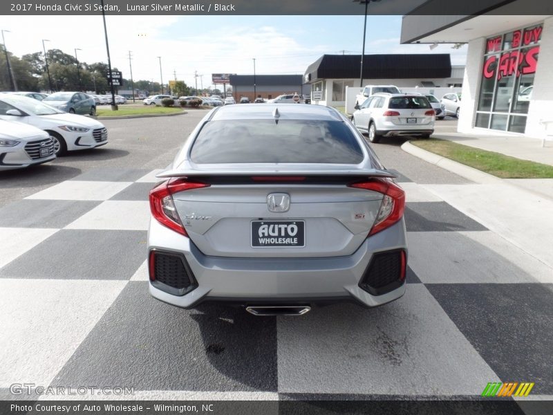 Lunar Silver Metallic / Black 2017 Honda Civic Si Sedan