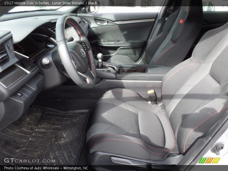 Lunar Silver Metallic / Black 2017 Honda Civic Si Sedan
