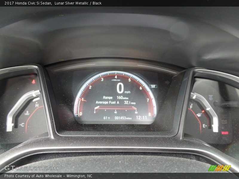 Lunar Silver Metallic / Black 2017 Honda Civic Si Sedan