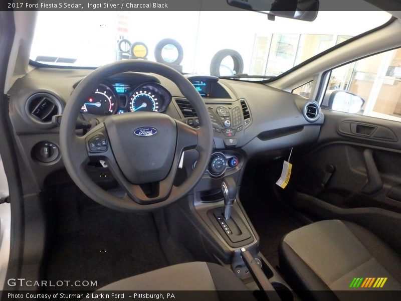 Ingot Silver / Charcoal Black 2017 Ford Fiesta S Sedan