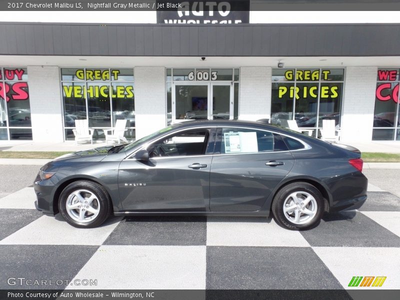 Nightfall Gray Metallic / Jet Black 2017 Chevrolet Malibu LS