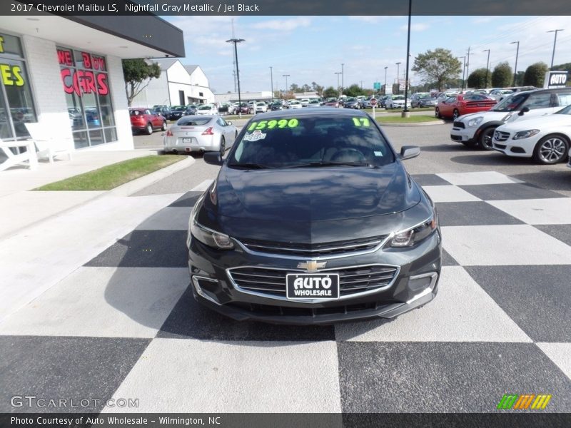 Nightfall Gray Metallic / Jet Black 2017 Chevrolet Malibu LS