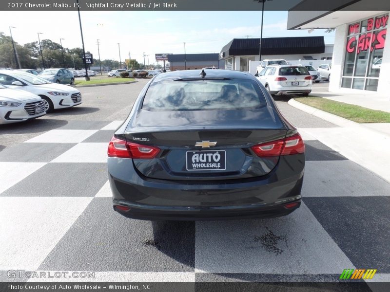 Nightfall Gray Metallic / Jet Black 2017 Chevrolet Malibu LS
