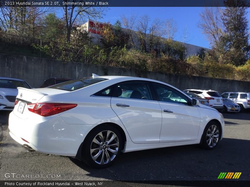 Shimmering White / Black 2013 Hyundai Sonata SE 2.0T