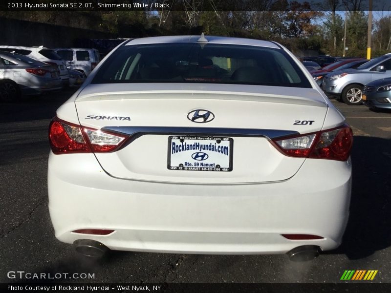 Shimmering White / Black 2013 Hyundai Sonata SE 2.0T