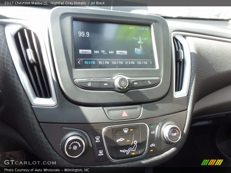 Nightfall Gray Metallic / Jet Black 2017 Chevrolet Malibu LS