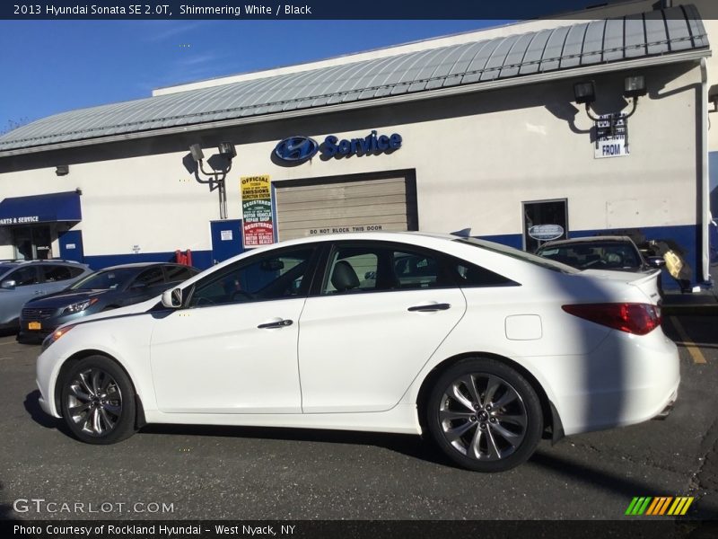 Shimmering White / Black 2013 Hyundai Sonata SE 2.0T