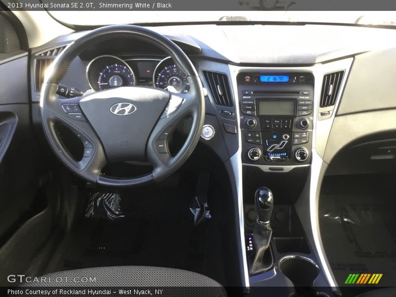 Shimmering White / Black 2013 Hyundai Sonata SE 2.0T