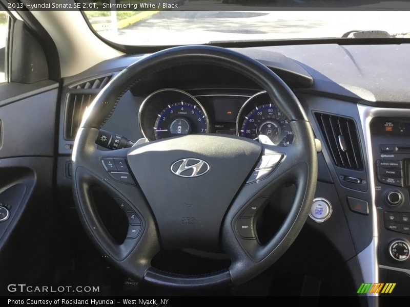 Shimmering White / Black 2013 Hyundai Sonata SE 2.0T