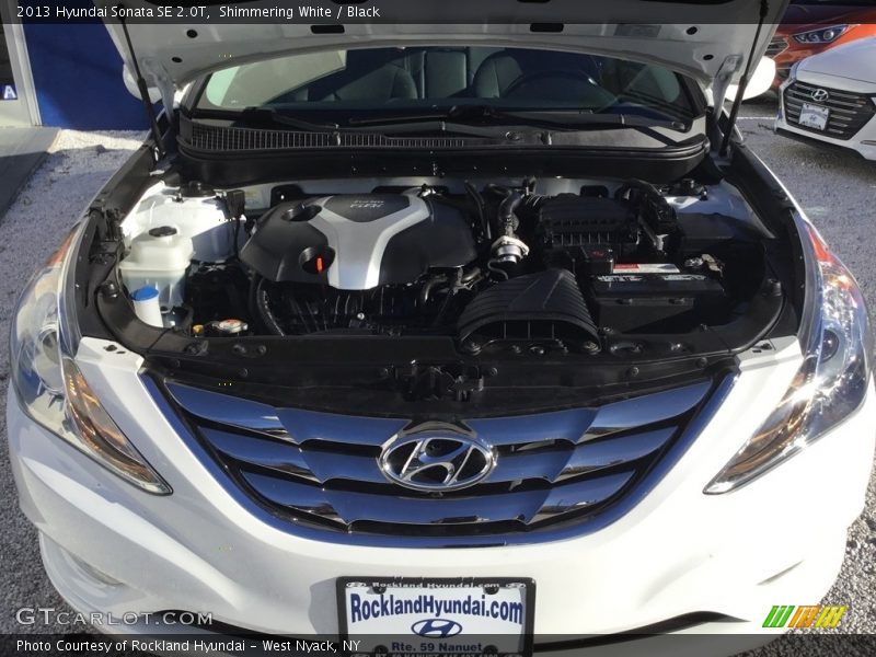 Shimmering White / Black 2013 Hyundai Sonata SE 2.0T