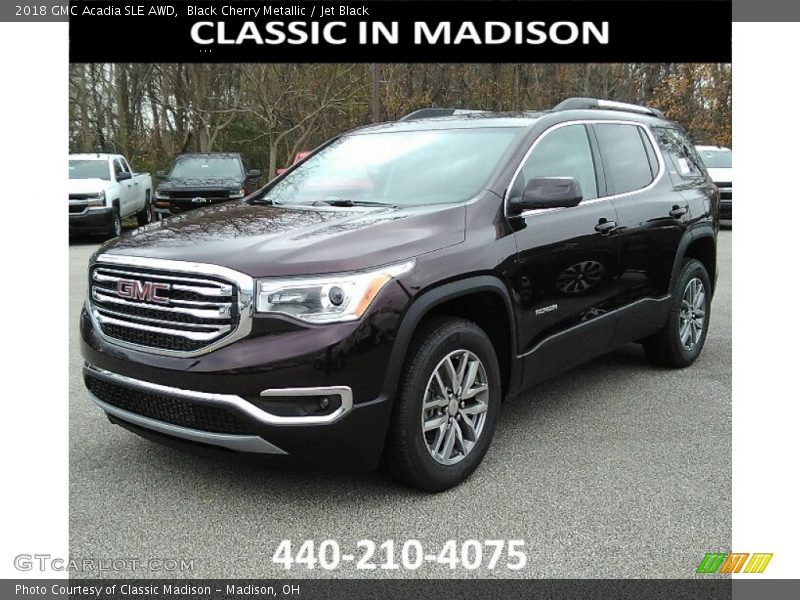 Black Cherry Metallic / Jet Black 2018 GMC Acadia SLE AWD