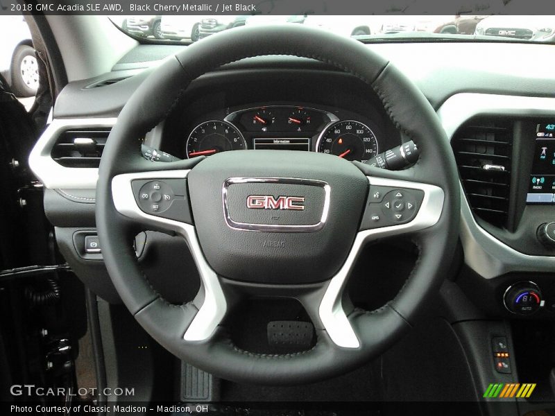 Black Cherry Metallic / Jet Black 2018 GMC Acadia SLE AWD
