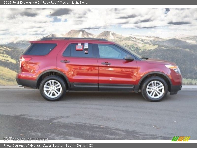 Ruby Red / Medium Light Stone 2015 Ford Explorer 4WD