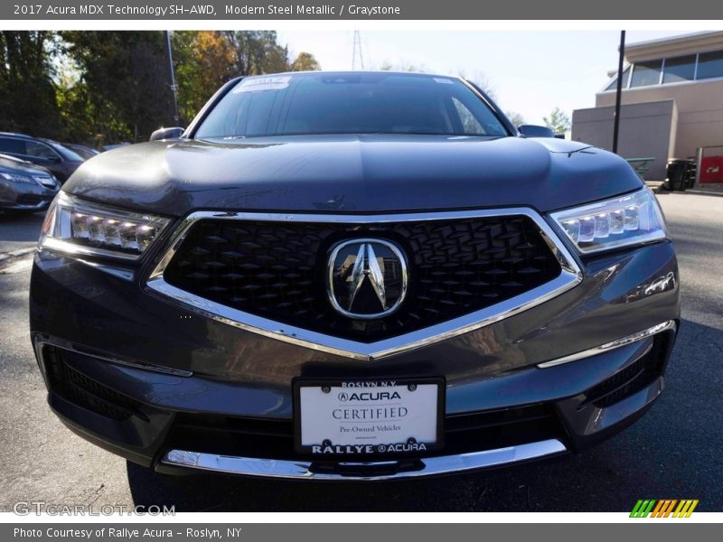 Modern Steel Metallic / Graystone 2017 Acura MDX Technology SH-AWD